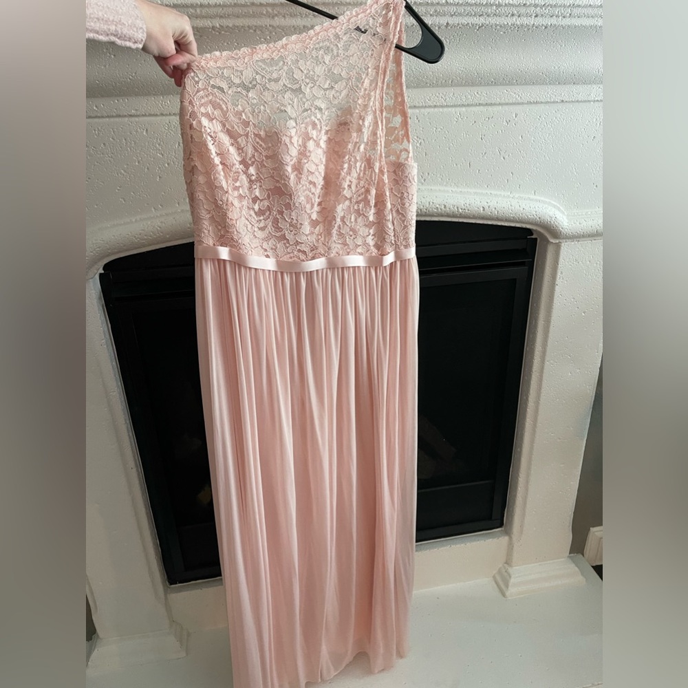 David’s bridal bridesmaid dress, size 16, one shoulder